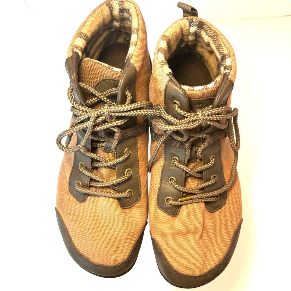 Xero Shoes Denver Mens Minimalist Barefoot Canvas Boots Brown Tan‎ Zero Drop